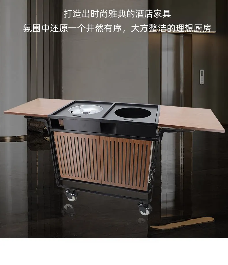 HYS dining  single and double head food cart fried steak cart and hot cart