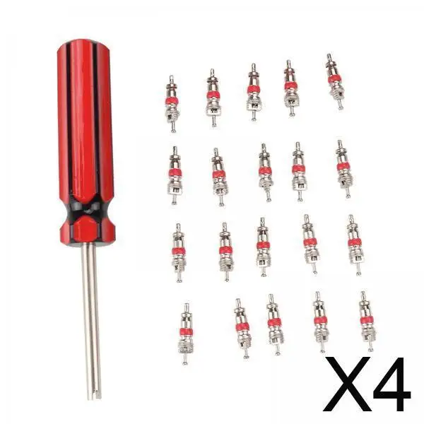

Valve Core Install Tool Nickel Plated Tire Valve Repair Set Quick Installer Automotive Maintenance Kit for Car Bike Truck