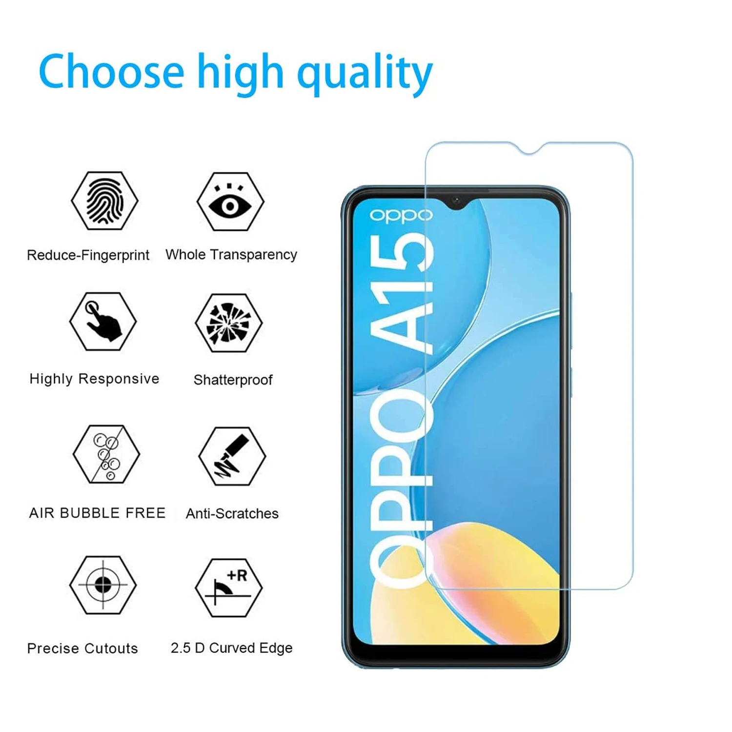 A15 A15s For OPPO Tempered Glass