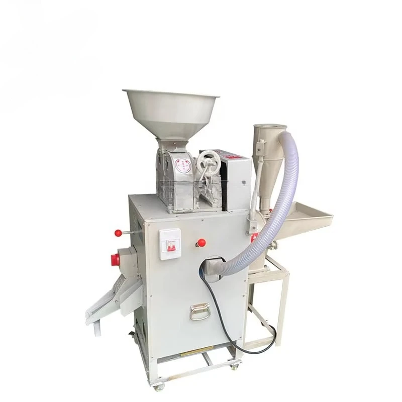 Combined Rice Huller and Grinder 200kg/h Family Machine  Brown and White Rice Processing Plant Mini Home Use Paddy Peeling