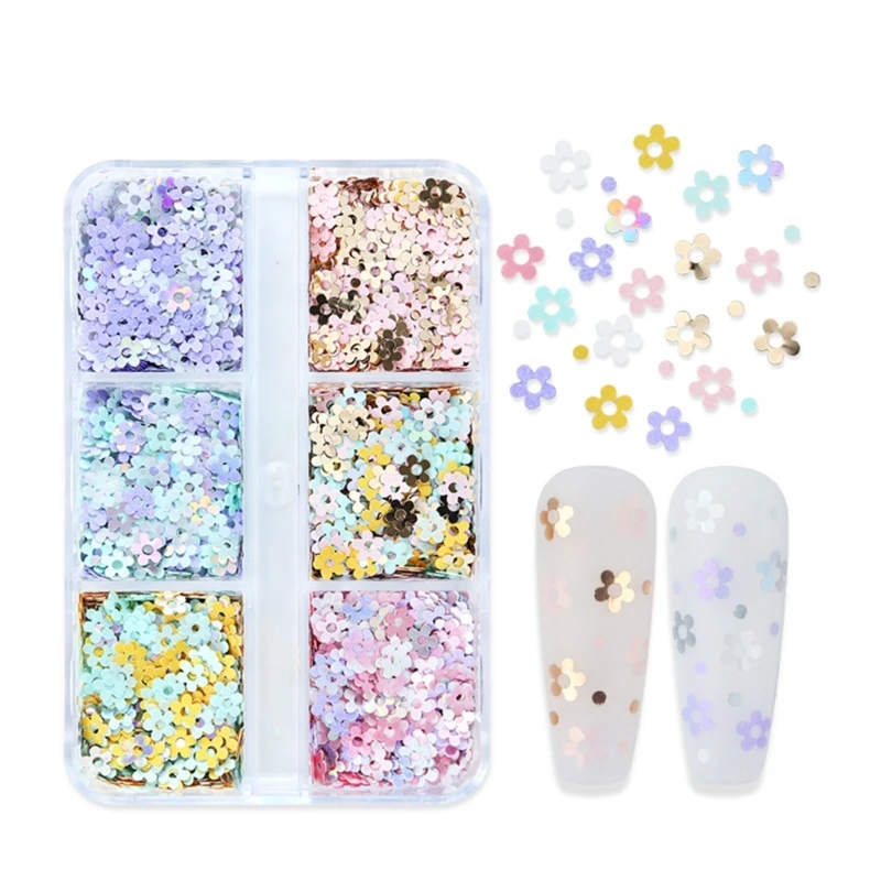 R3MC Flower Sequins Glitter for Resin Shaker Mold Fillers Shiny Nail Art Sequins