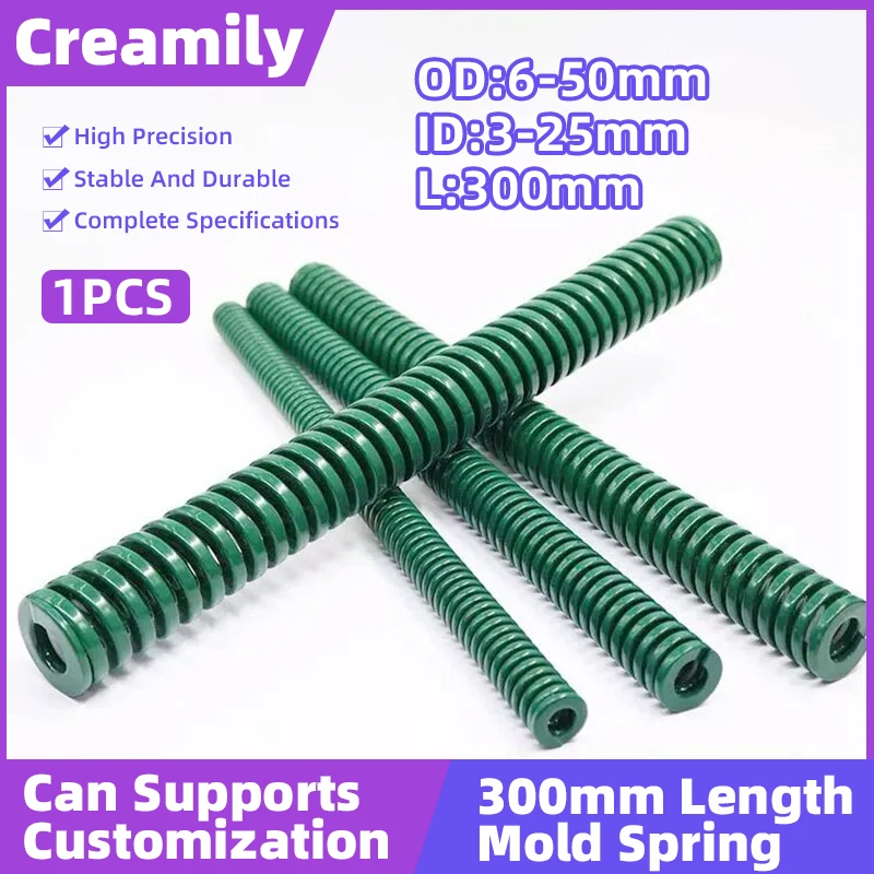 Creamily 1PCS Die Mold Spring Heavy Load Compression Springs Spiral Stamping Alloy Steel Springs OD6-50mm ID3-25mm L300mm