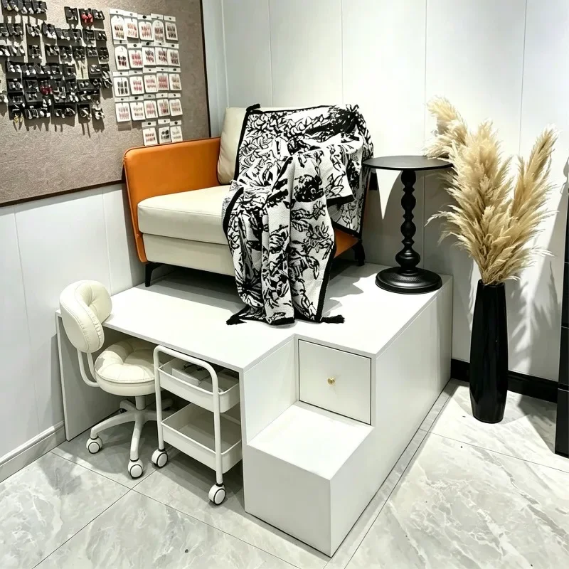 Nail art foot machine, foot table, toenail operation table, foot work area, nail heightening platform, mobile care table