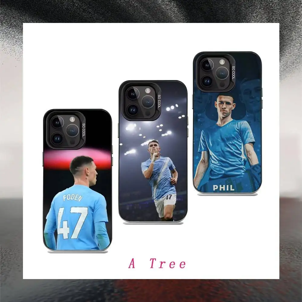 

Football Star P-Phil F-Foden-S Phone Case For IPhone 16 17 15 14 12 13 Pro Max Black Color Shockproof Cover