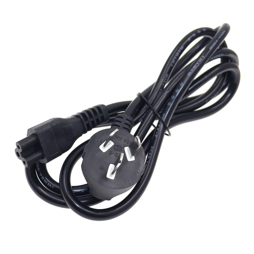 Australia AU To C5 Power Cable Type I Flat 3 Prong Angel 90 Dergee Power Cord 10A 250V for Laptop Adapter Power Line 1.5m