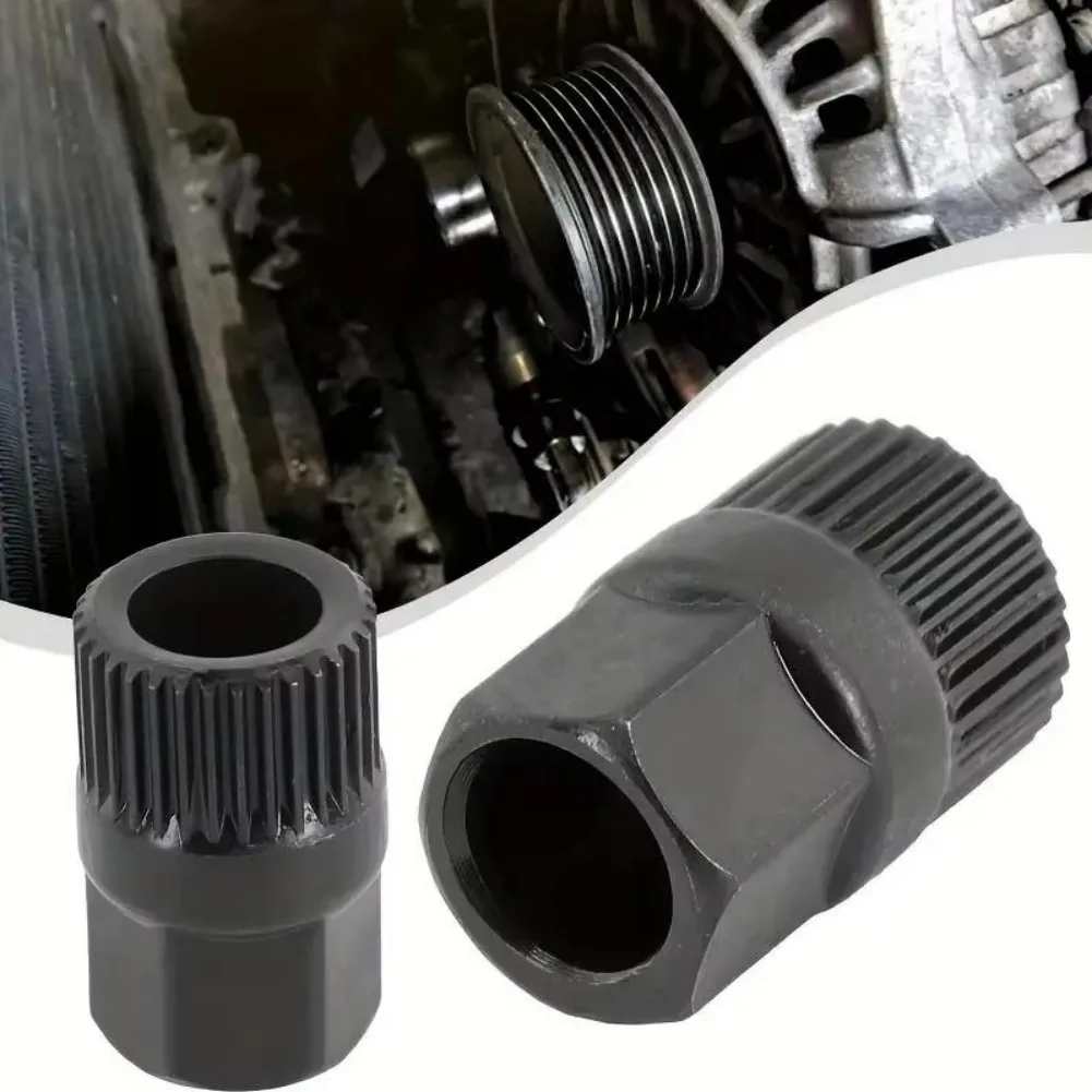 

Automotive Pulley Removal Tool with 33 Teeth Hexagon and 1/2 Inch Drive for Alternator Clutch Wheel Repair and Installation