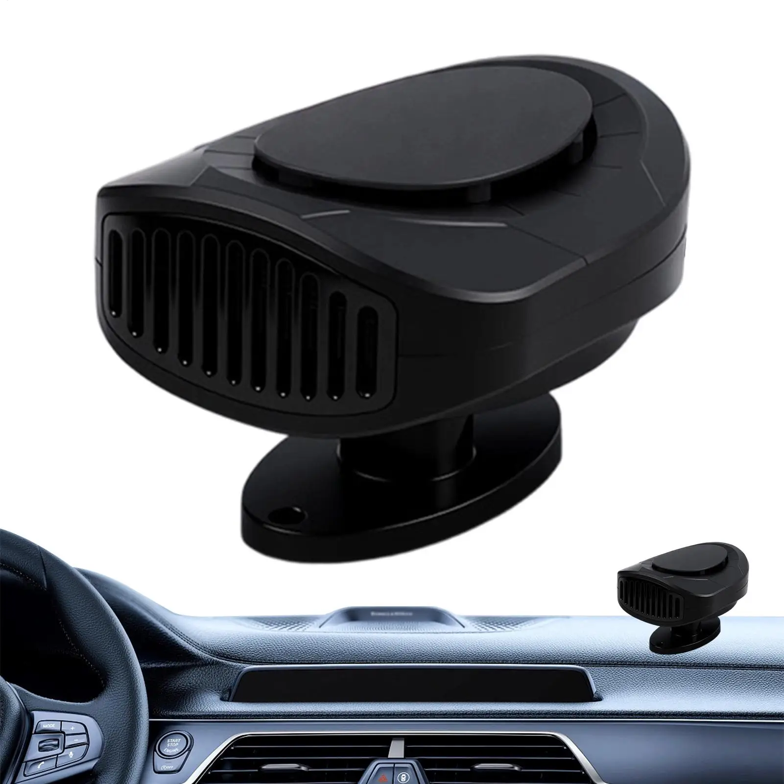 Car Heater Small 12V Fast Heating Automobile Heater Defroster Windshield Defroster Demister For Drivers Campers Travelers