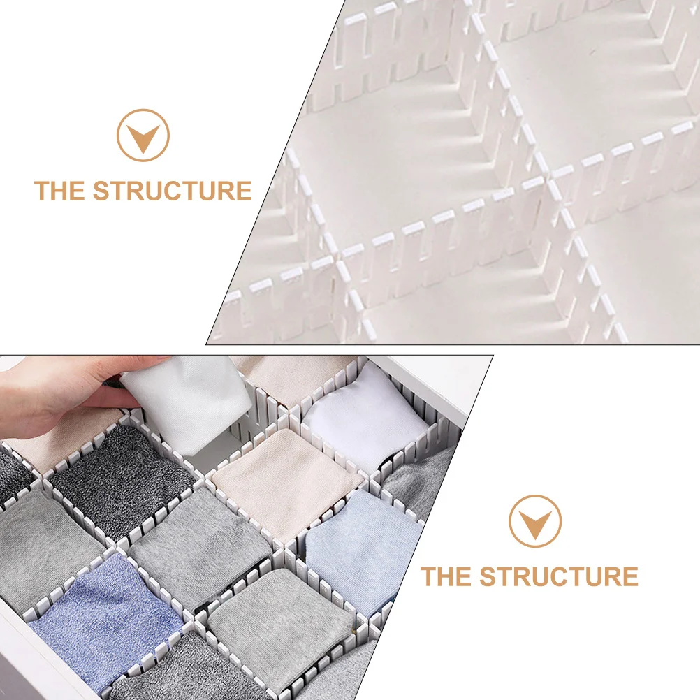 8 szt. Plastikowe przegródki do szuflad, regulowane organizery DIY, podziałki do przechowywania w domu i organizacji szuflad