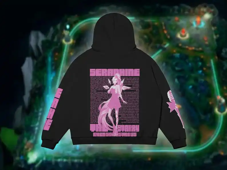 Seraphine Hoodie. Soft Hoodie for Gaming Lovers. Christmas Hoodie for Her. Hextech Music Seraphine Hoodie. Singer .