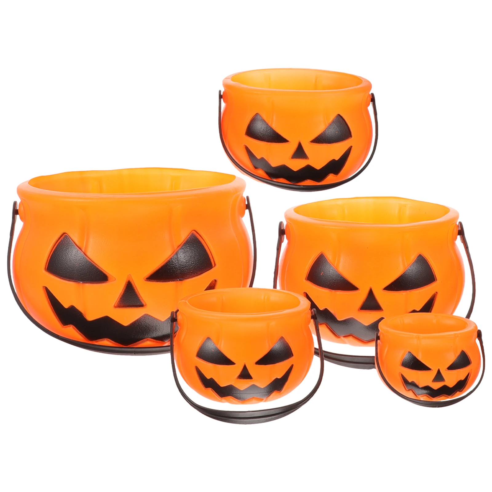 

5 Pcs Bucket for Halloween Storage Mini Party Plastic Container Container Kids Trick Treat Portable Decor
