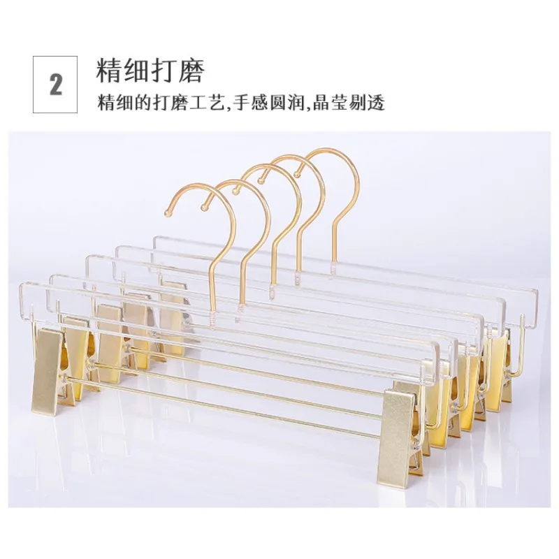 

Acrylic Clothes Hanger Non-slip Trouser Rack Drying Coat Suit Space Save Hanger for DIY Logo Rack Wardrobe Storage Organization