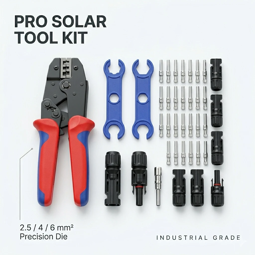 Solar Cable Mc4 Connector - Kit de Ferramentas para Crimpagem de