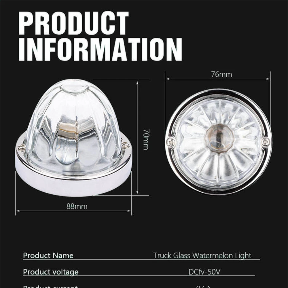 4 قطعة أضواء مقطورة خارجية تحت الوهج أضواء البطيخ الزجاجية 10-30 فولت LED ثورة مزدوجة ستروب أضواء الصخور لشبه شاحنة