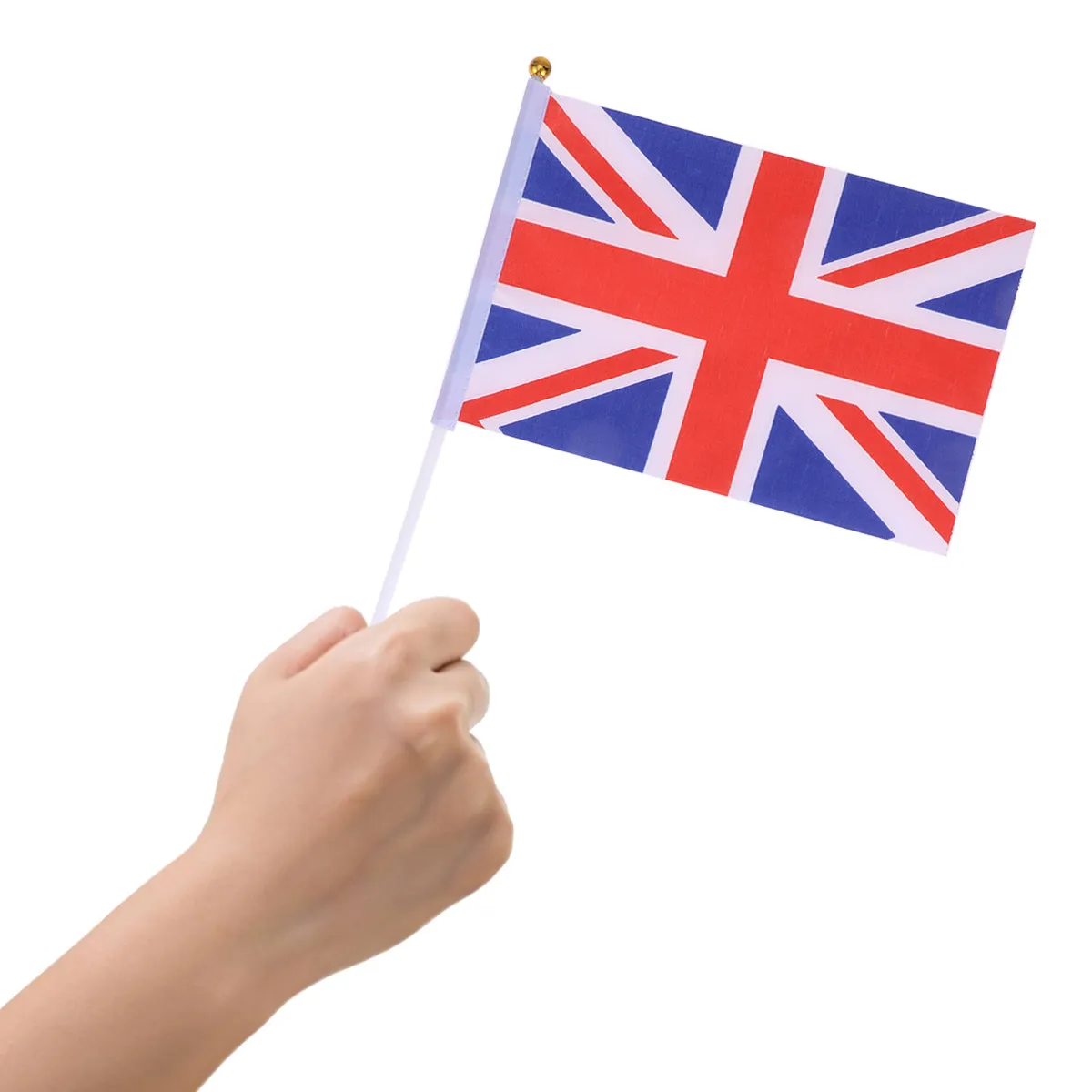 20Pcs Hand Held Stick Flag Mini Uk Flags Portable Lightweight Festival Party Sports Event Decoration Uk Stick Flag