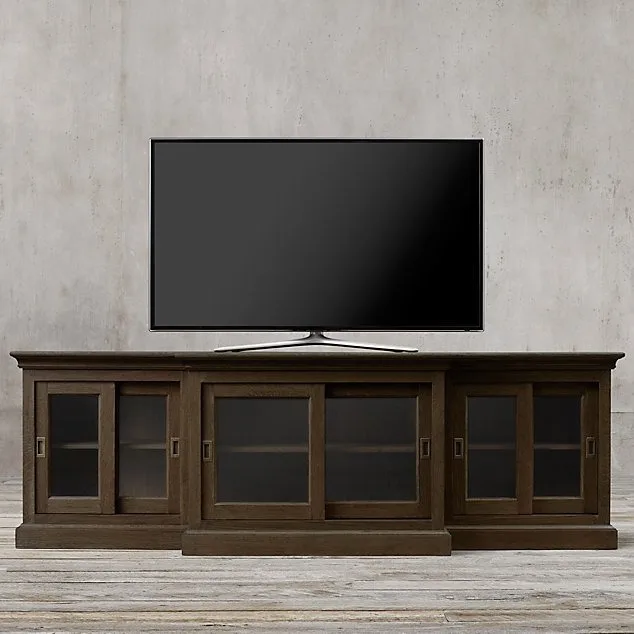 Solid wood living room home TV cabinet furniture bed and breakfast floor-to-ceiling TV table