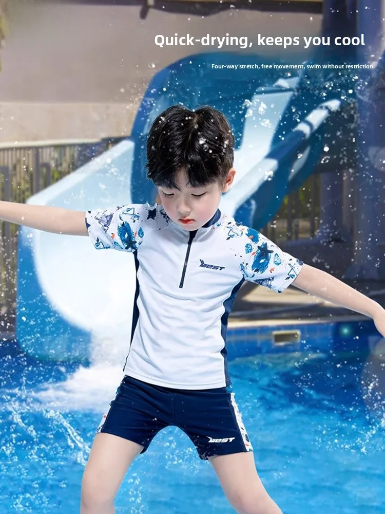 traje-de-bano-de-dos-piezas-para-ninos-2025-conjunto-de-banador-para-escentes-ropa-de-bano-profesional-para-surf-y-nata