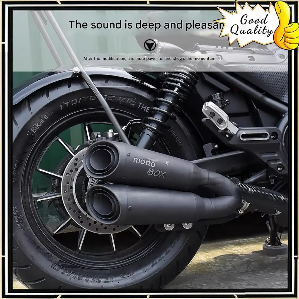 Used for VOGE CU525 modification of one-outlet two-way oblique exhaust pipe VH exhaust pipe tail section/middle section exhaust