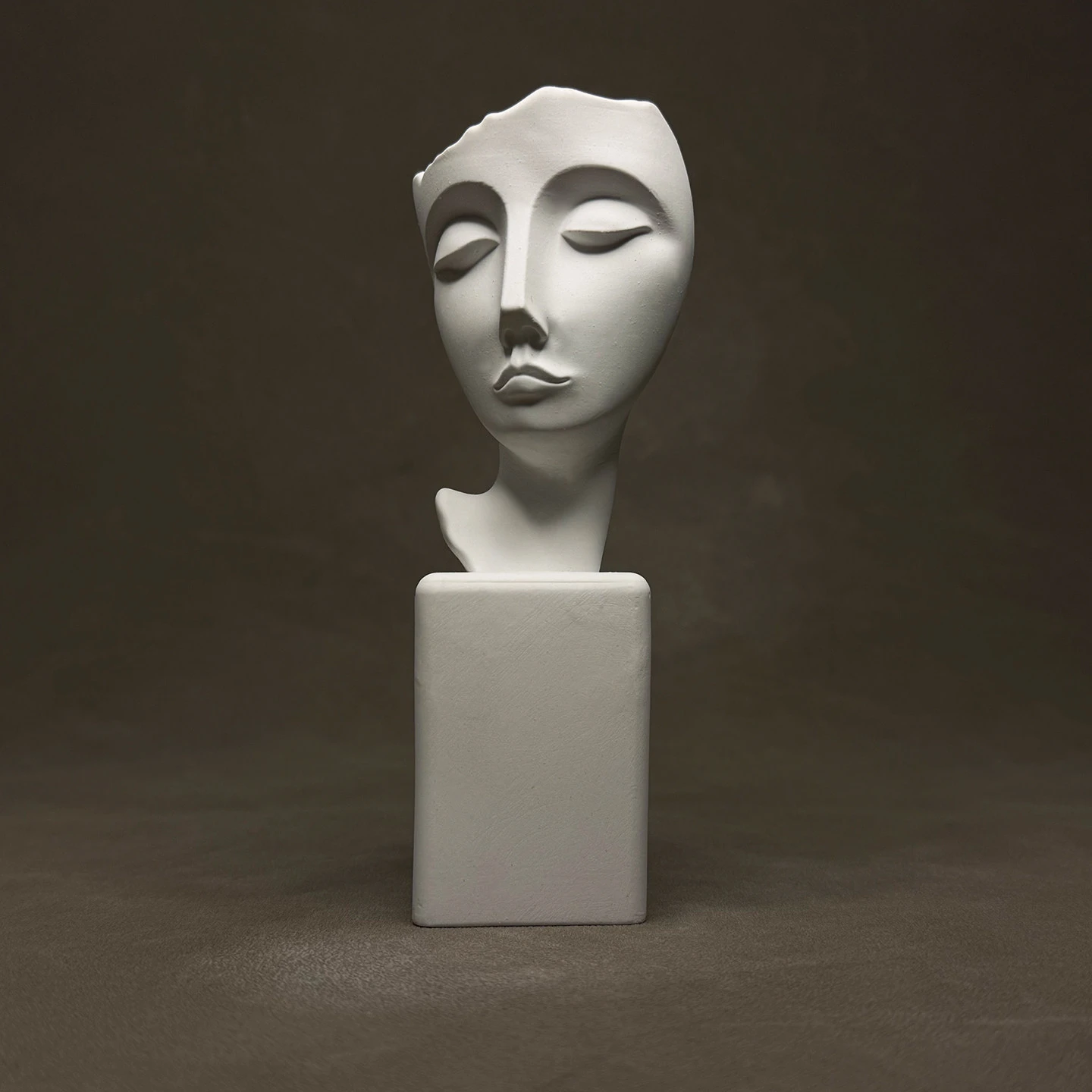 Abstract Face Statue Plaster Sculpture Modern Art Figurine Home Office Decor Shelf Cabinet Desktop Study Ornaments Creative Gift