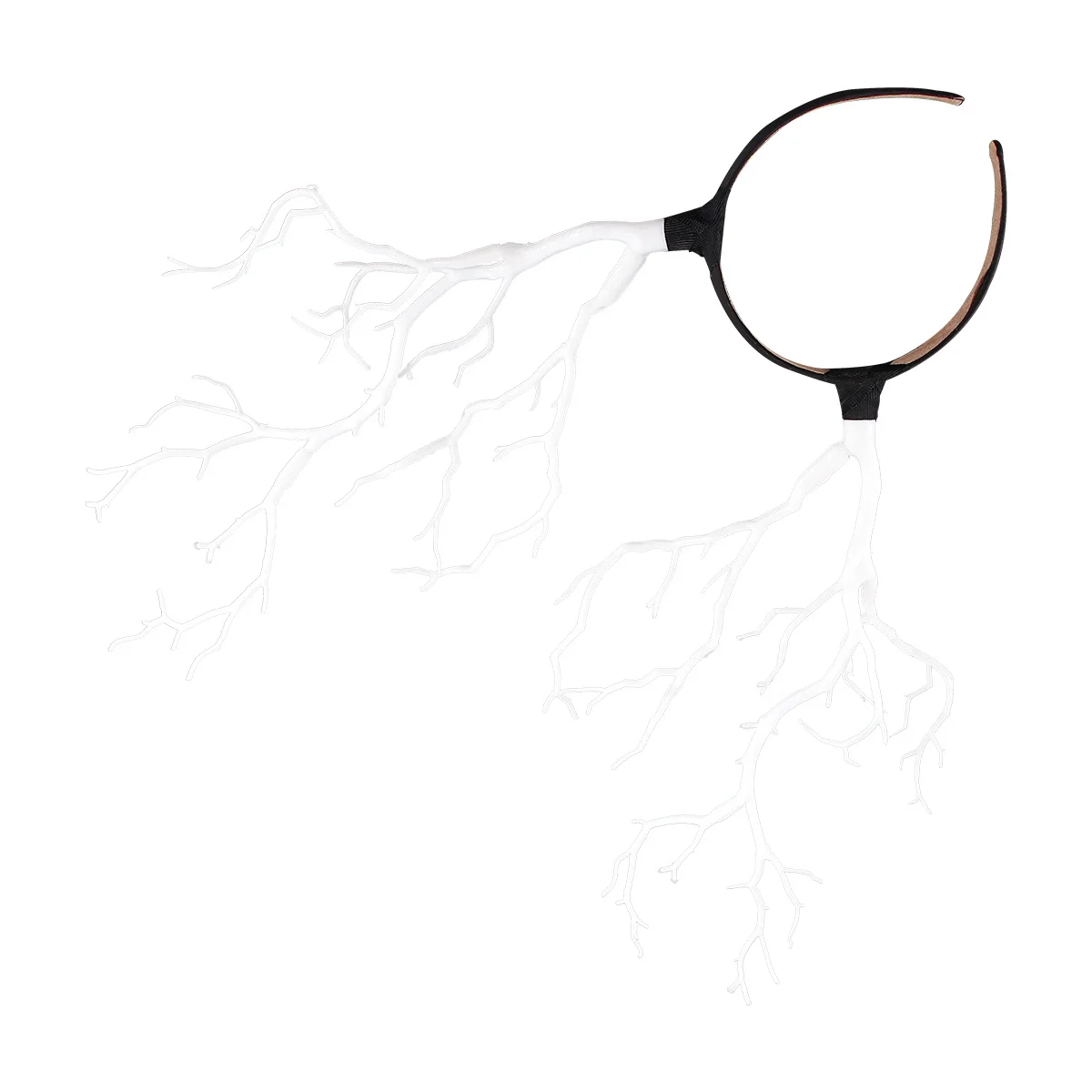 

1 шт., повязка на голову с рогом ведьмы, модный головной убор на Хэллоуин, легкий удобный головной убор с веткой для косплея, праздничная одежда