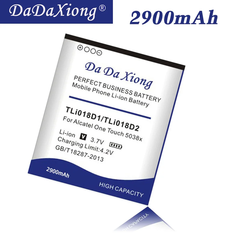 

Аккумулятор для телефона 2900 мАч TLi018D1 TLi018D2 для Alcatel One Touch D5 Dual 5038x OT5038X Pop 3 5015D OT 5016