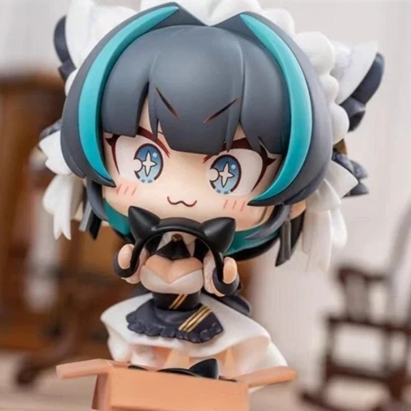 Anime Figure Q Version Azur Lane Juus Time Cheshire Action Figure Model Doll Toys Collection Cute Room Decoration Children Gifts