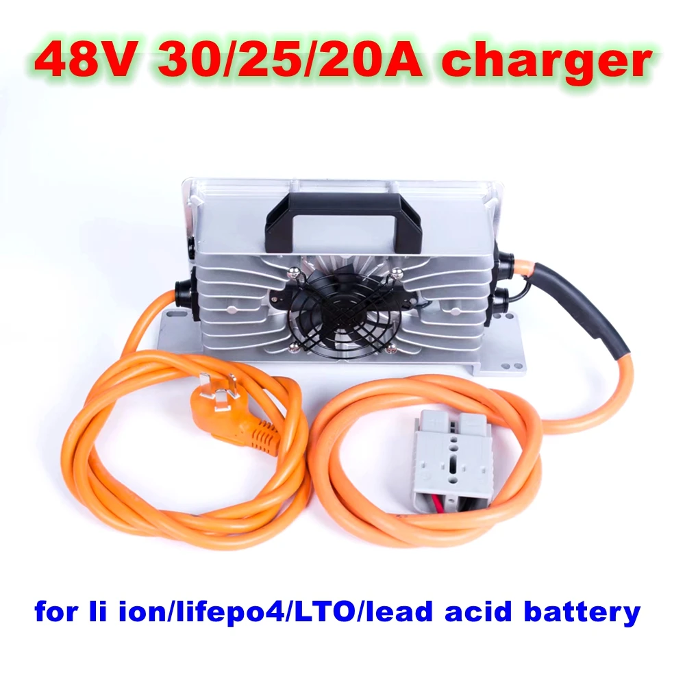 48v 25A 20A  10A fast charger for 14s 13S 54.6V  16s lifepo4 20s 56v LTO charger lead acid battery