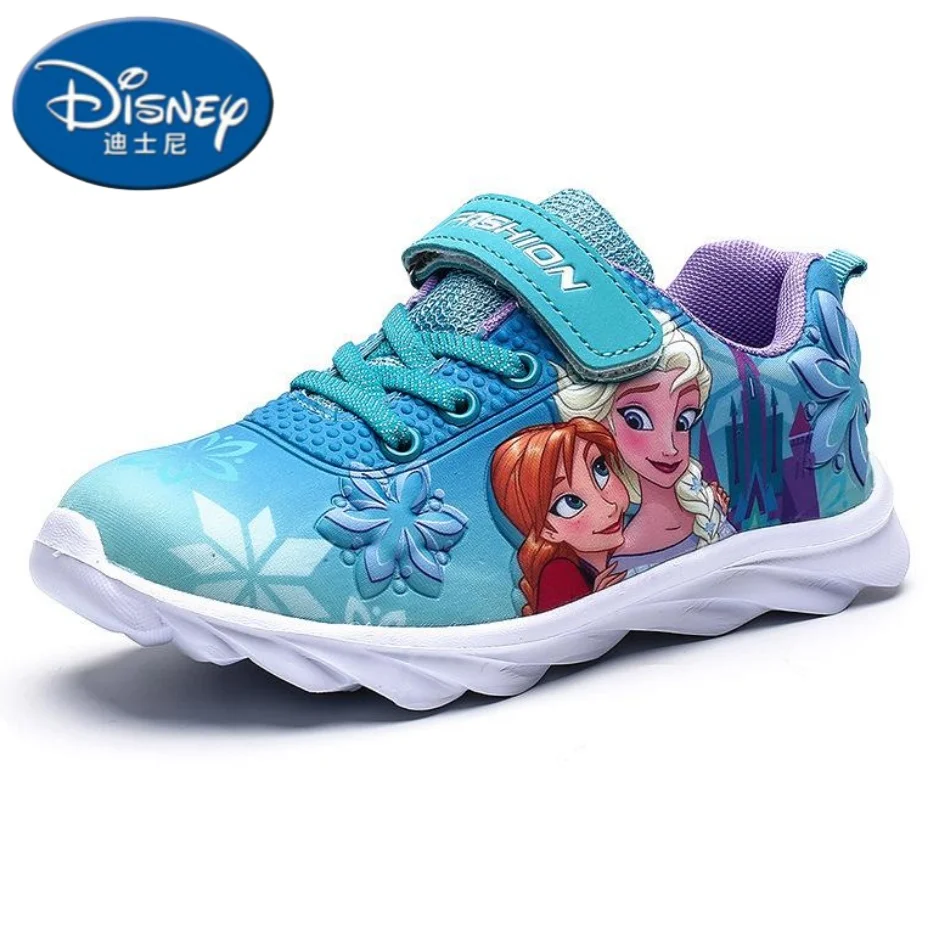 Frozen Elsa Sport Shoes Disney Elsa Anna Tennis Shoes Girls Anime Casual Sneakers tide Girls Basket Shoes Best gifts Size 25-32