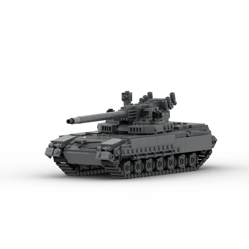 

525PCS MOC Military Series 490A Engineering Bontar Tank Model Assembly Building Blocks Toy Children's Birthday Gift