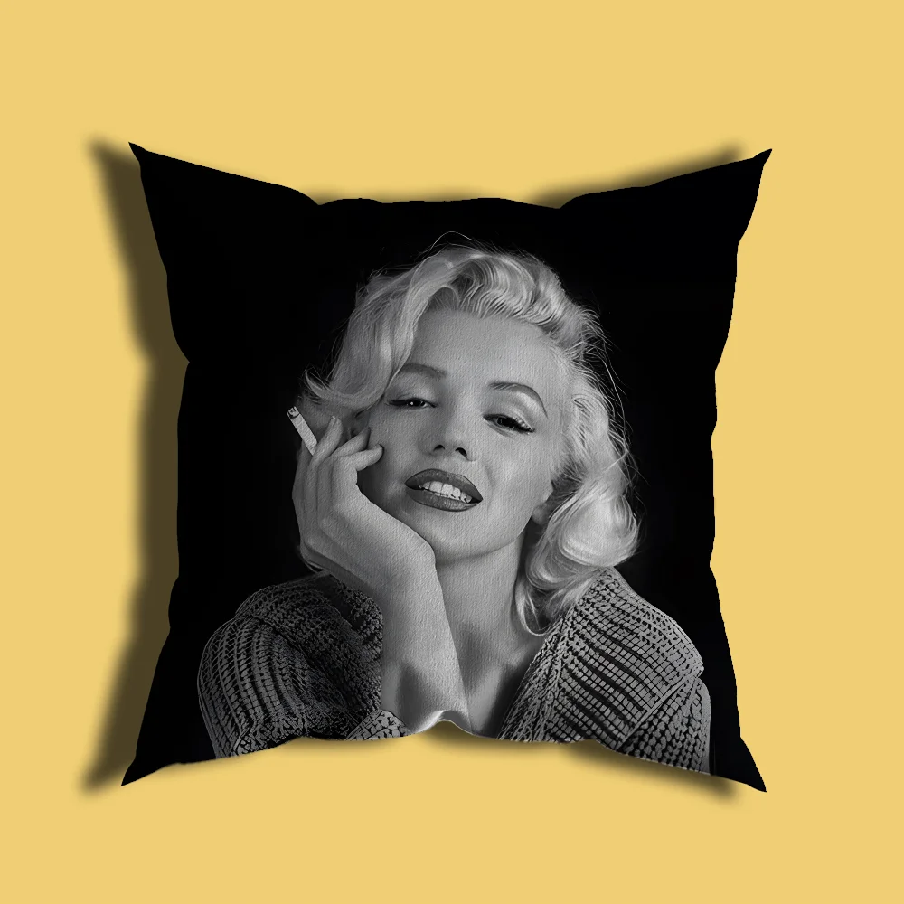 M-Marilyn Model M-Monroe Pillow Case Pillowcase Home Sofa Cushions Car Cushions Pillowcover Office Pillowshell Pillow