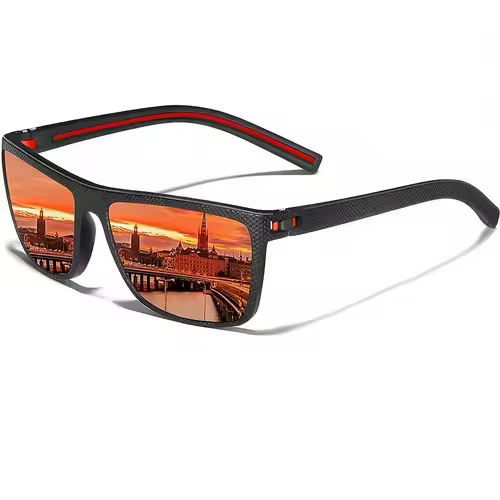 Square Polarized Sunglasses for Men and Women Lightweight Frame Sun Glasses - Image 5