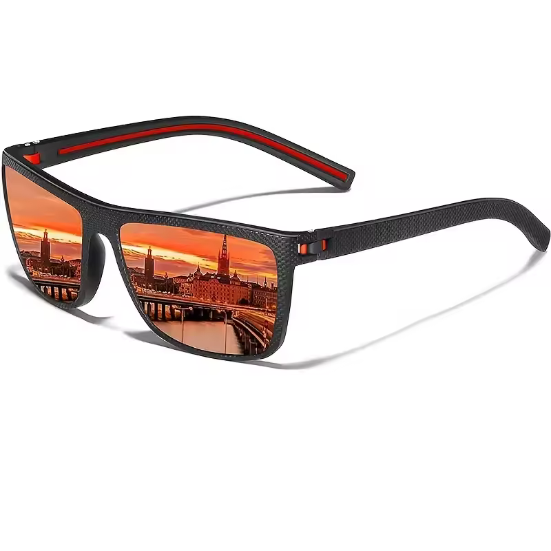 Square Polarized Sunglasses for Men and Women Lightweight Frame Sun Glasses - Image 5