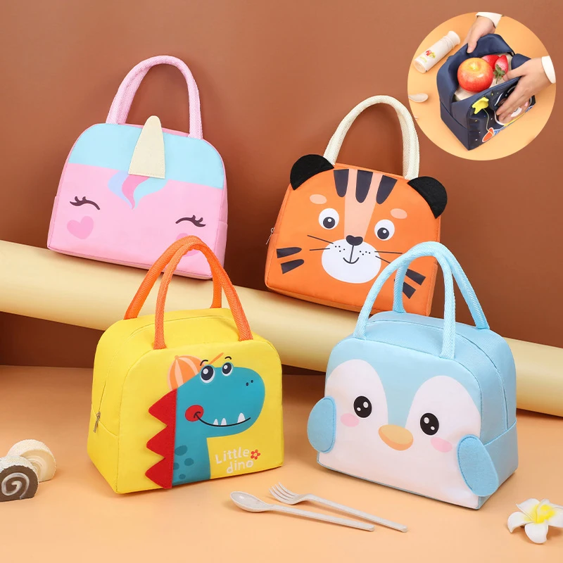 Portable Insulated Thermal Picnic Food Lunch Bag Box Cartoon Tote Food Fresh Cooler Bags Pouch For Women Girl Kids Children Gift