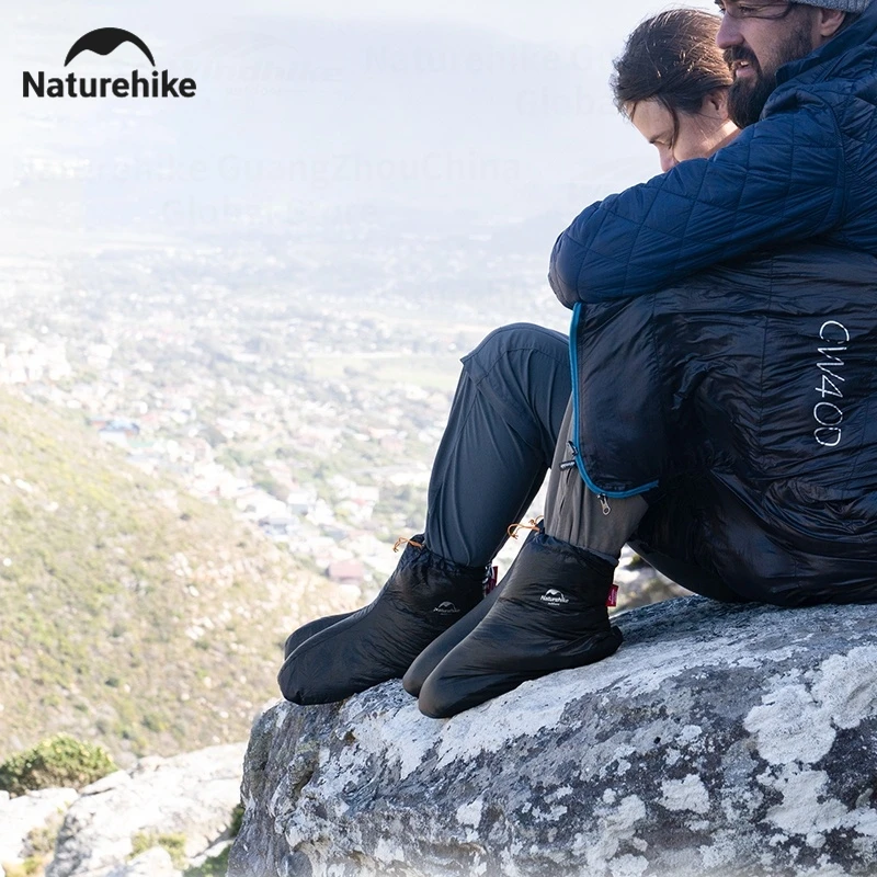 Naturehike الشتاء بطة أسفل غطاء للقدمين المشي لمسافات طويلة التخييم خفيفة 650FP الدافئة حفظ الجوارب الناعمة الجوارب CYY2441FS011