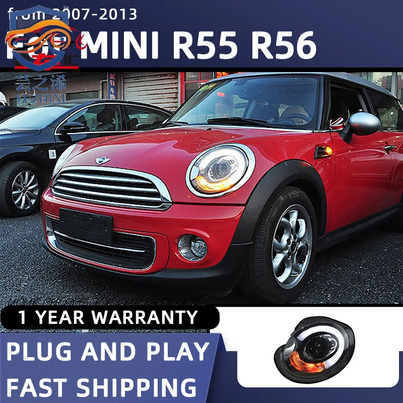 

XCH Car Styling Headlights for MINI R55 R56 LED Headlight 2007-2013 Cooper Head Lamp DRL Signal Projector Lens Automotive
