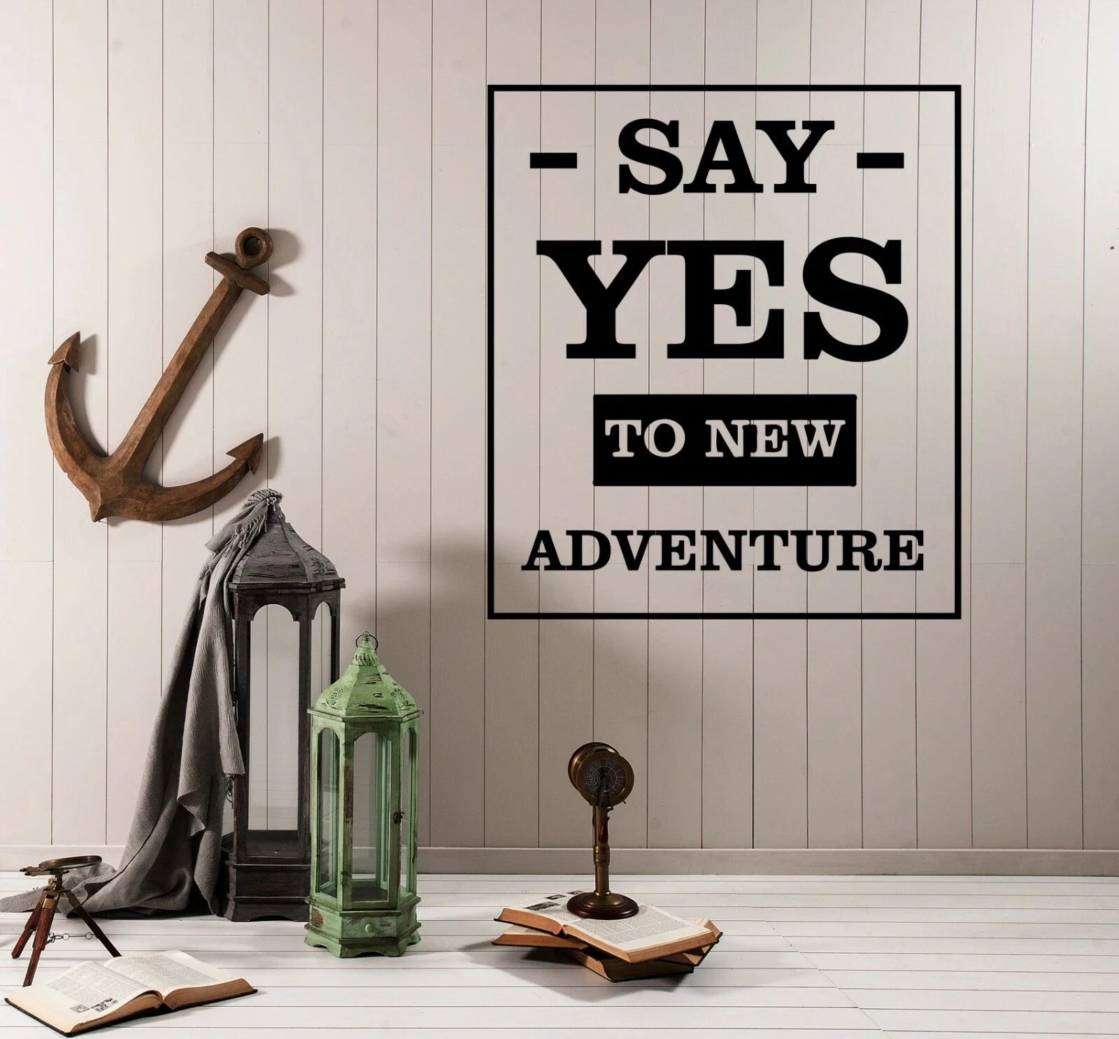 Wall Decal Positive Sign Lettering Words Office Adventure Vinyl Sticker (ed1884)