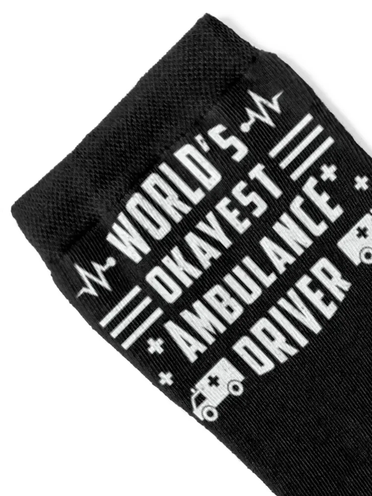 World's Okayest Ambulance Driver Paramedic Funny Socks custom retro kawaii Designer Man Socks Women's