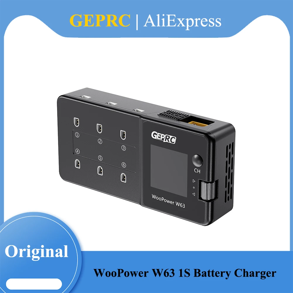 

GEPRC WooPower W63 Battery Charger Charged for LiPo LiHV LiFe Suit Short-circuit Protection RC FPV Quadcopter Drone