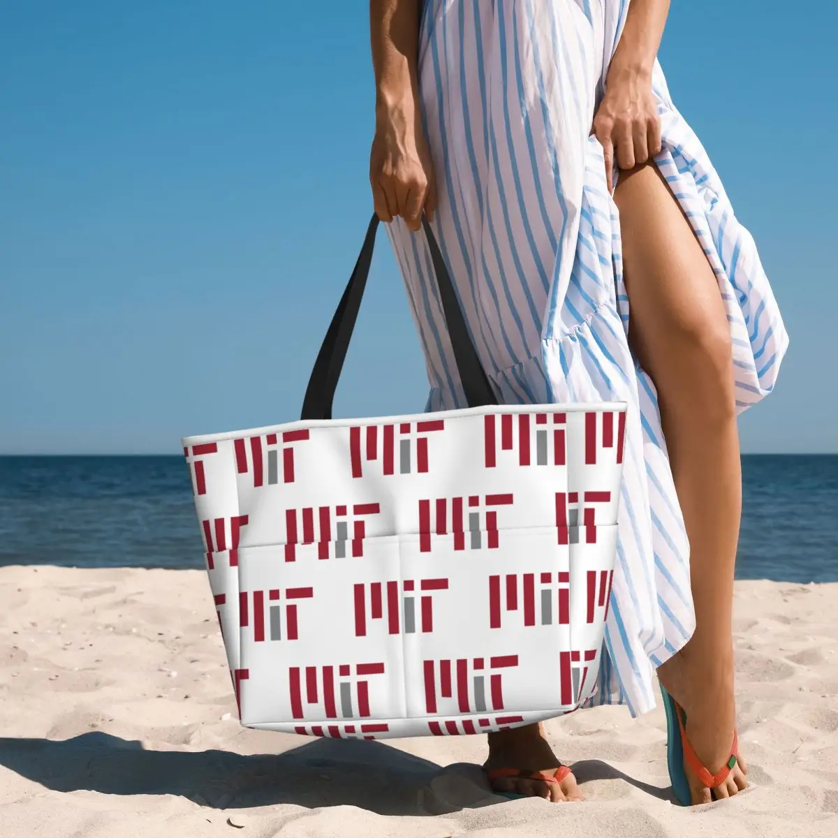 

Пляжная большая сумка Университета MIT, спортивная спортивная сумка для занятий йогой, большая большая сумка, женская дорожная сумка, сумка для фитнеса