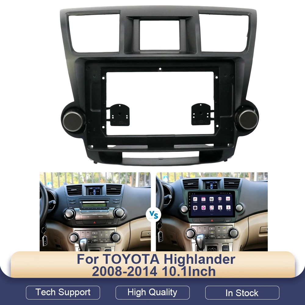 

10 inch Car Radio Fascia Panel stereo Frame for TOYOTA Highlander 2008-2014
