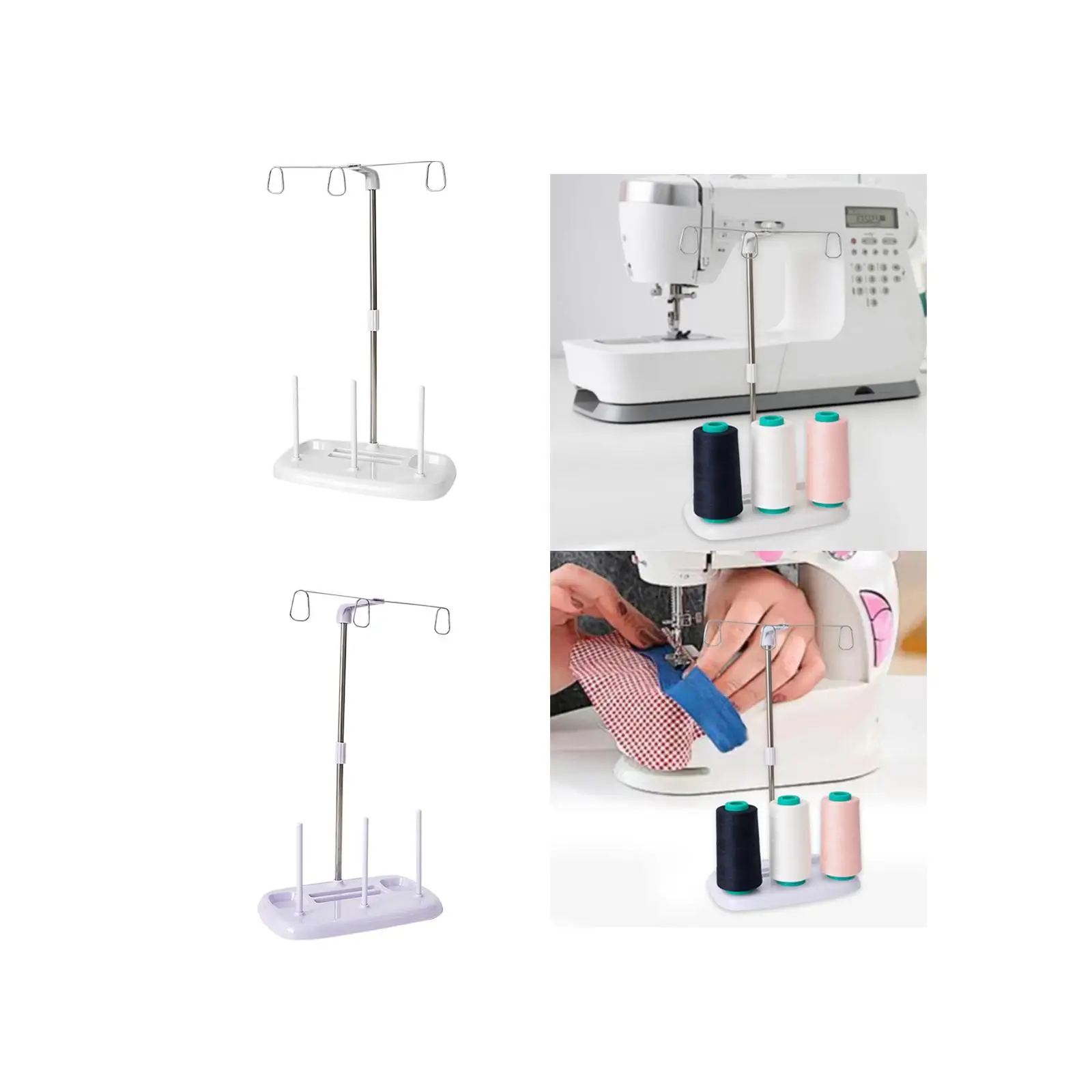 

Multi Axis Sewing Thread Holder Stand Plastic Alloy for Home Machine Efficient Sewing Tool Organizer