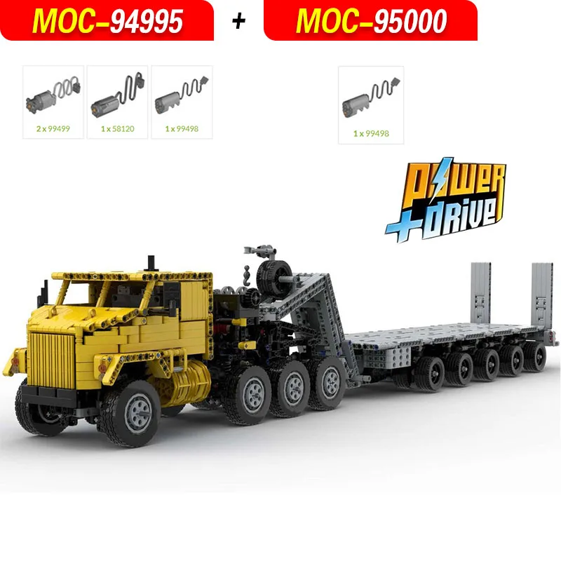 moc-94995-e-moc-95000-kit-modello-classico-per-camion-e-rimorchio-ingegneria-meccanica-sistema-generale-giocattoli-da-costruzione