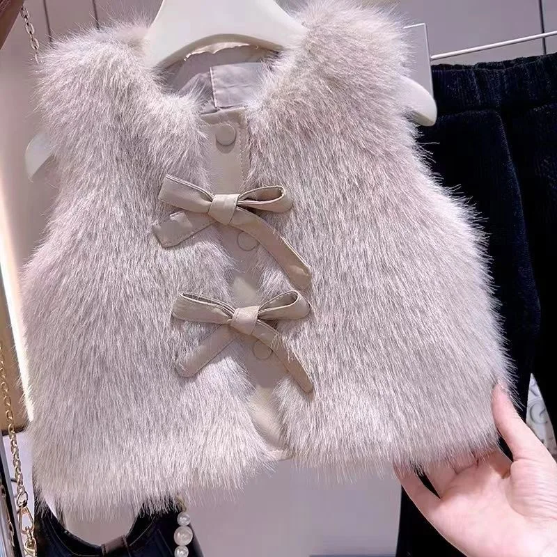Children's Fleece Clip Thin Cotton Children's Coat 2026 Autumn and Winter Girls' Coat Fleece Lapel Fluffy Cotton-padded Jacket