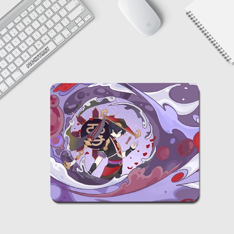 

Genshin Impact Small Mouse Pad Non-Slip Mousepad 18x22cm Little Cute Desk Mat Office Design XS Mouse Mat For Laptop