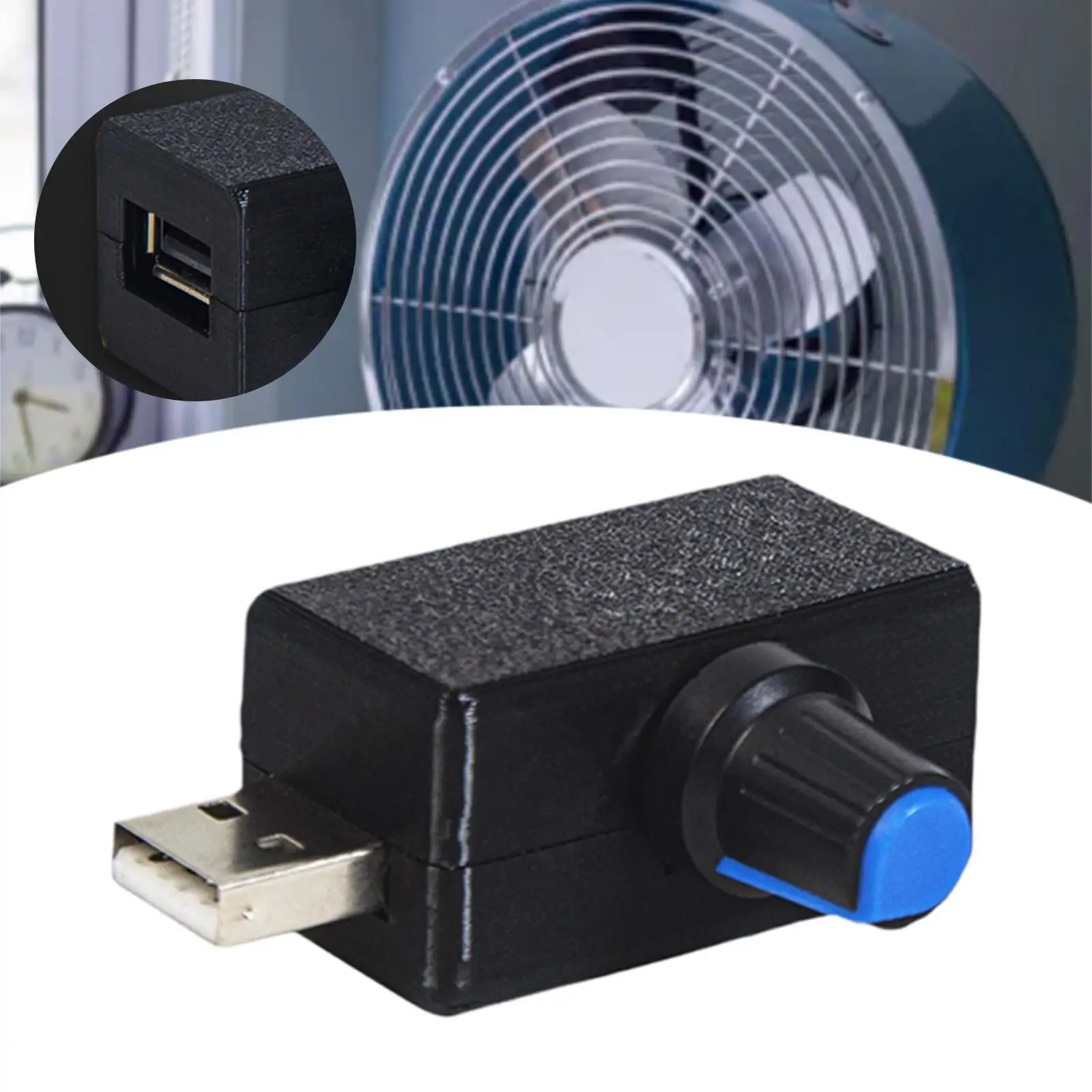 Acessórios de ajuste do botão do regulador contínuo do ventilador USB Controlador de velocidade do ventilador