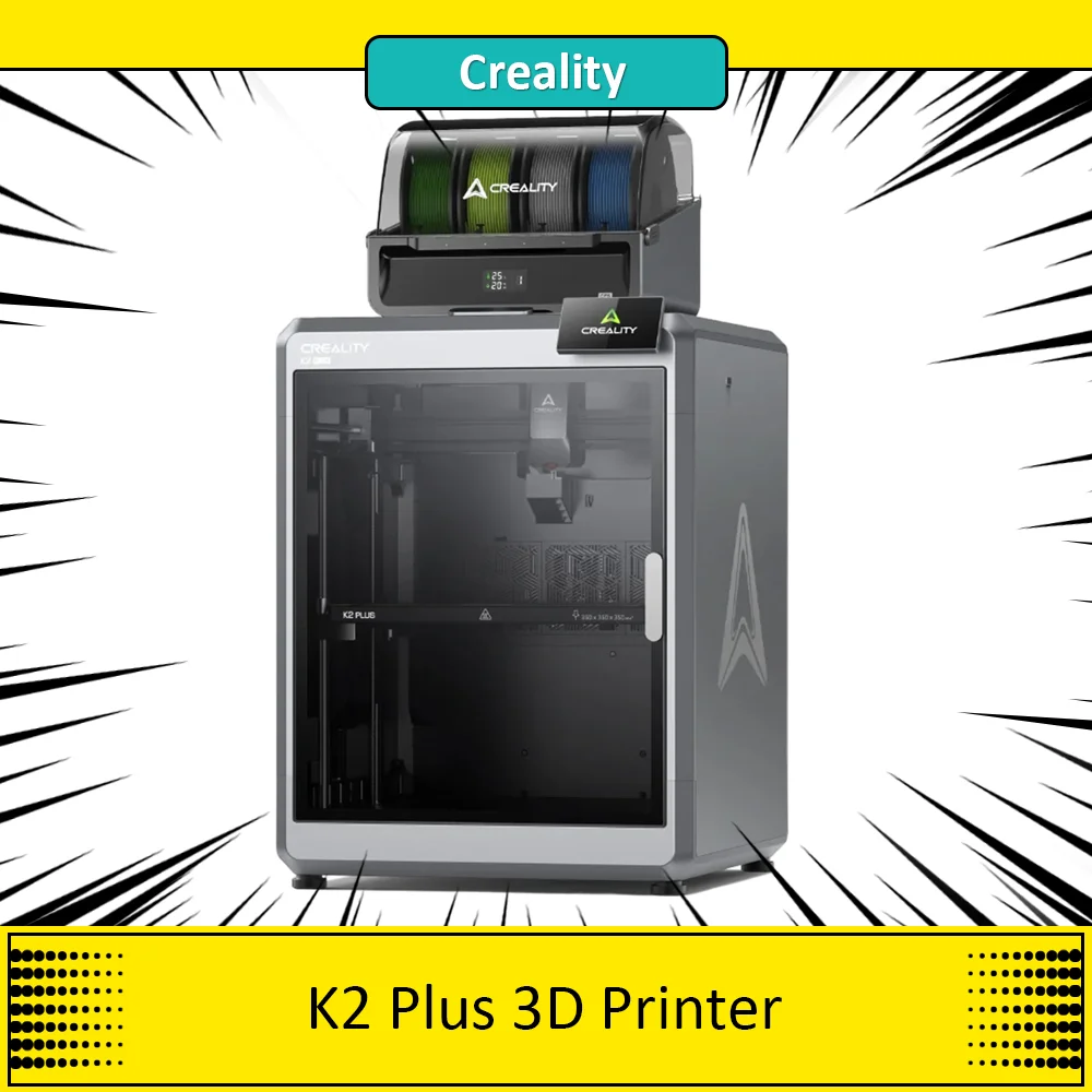 Creality K2 Plus Combo 3D Printer with CFS, 600mm/s, Multi-Color Printing, Apus Extruder, Tilt Detection, FOC Closed-Loop Motors