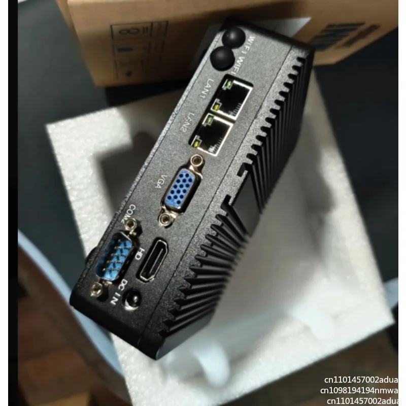 Fanless Mini Industrial PC Quad Core N100/J1900/J6412 Dual LAN RS485 Embedded Computer