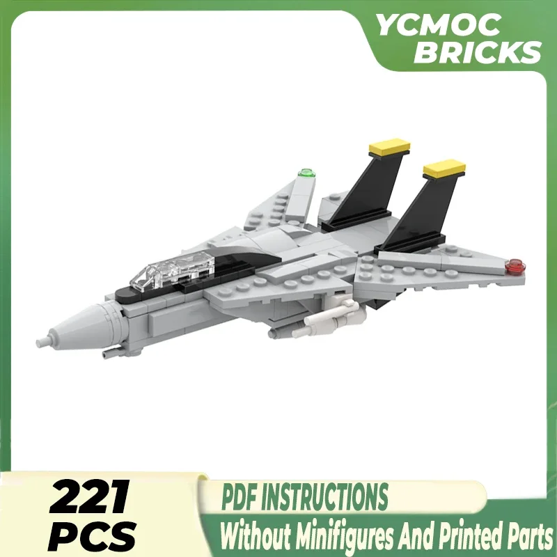 

Military Aircraft Model Moc Building Bricks Mini F-14 Tomcat Fighter Technology Blocks Gifts Christmas Toys DIY Sets Assembly