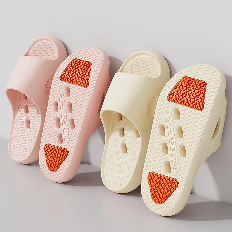 

Quick Drying Non Slip Home Bathroom Slippers Women Comfortable Eva Water Leakage Showers Slides Woman Soft Sole House Slippers