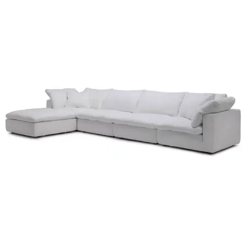 Cloud sofa living room natural linen cream wind designer module sofa