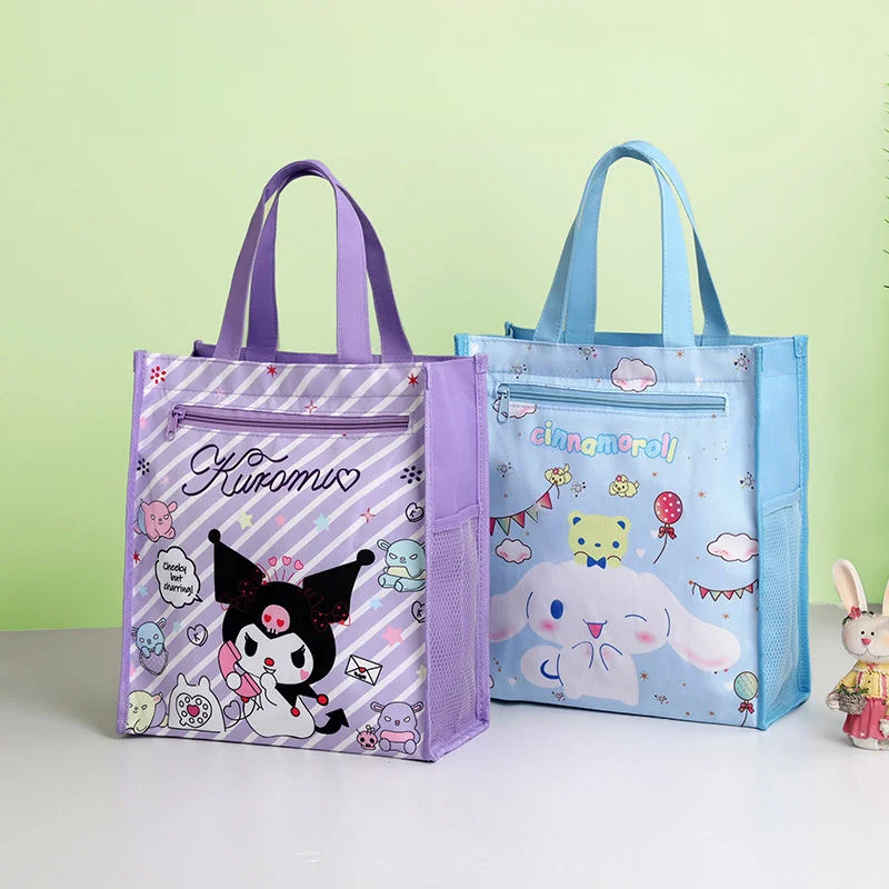 Sanrio cartoon My melody Hello kitty CinnamoroII Pompom Purin little twin star anime handbag lunch bag study bag new style